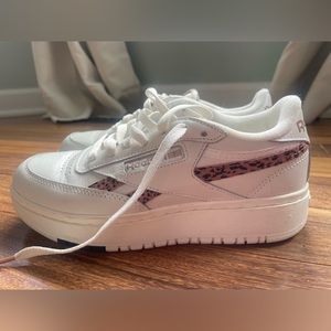 Women's Classic Leather Leopard Casual Sneakers from Finish Line